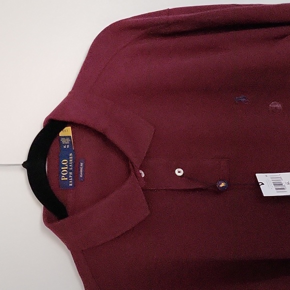 NWT Men's Classic Fit L/S Mesh Polo by Polo Ralph Lauren, Size XL - Picture 3 of 7